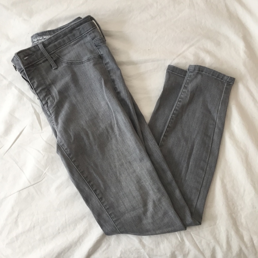 Gray High Waist Skinny Jeans